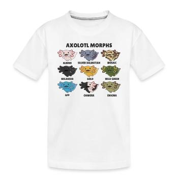 Axolotls aus der Welt süße Tiere Axolotl Arten - Kinder Premium Bio T-Shirt - Weiß - Vorne
