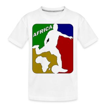 Fußball Afrika Cup - Kinder Premium Bio T-Shirt - Weiß - Vorne