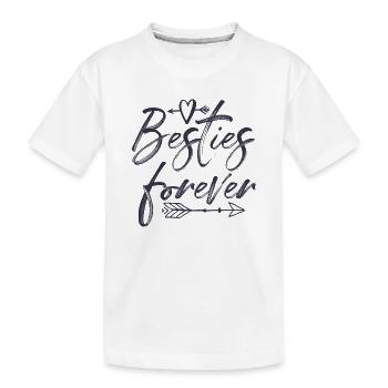 Besties forever - Kinder Premium Bio T-Shirt - Weiß - Vorne