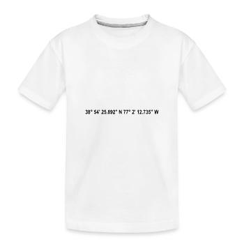 Washington D.C. Koordinaten - Kinder Premium Bio T-Shirt - Weiß - Vorne