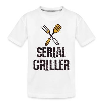 Seriengriller BBQ Grillprofi Grillbesteck - Kinder Premium Bio T-Shirt - Weiß - Vorne