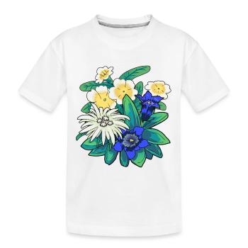 Autriche Fleurs Fleurs Montagnes Montagnes Nature Flore - T-shirt bio Premium Enfant - blanc - Devant