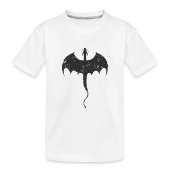 Dragon à longue queue épineuse Animal mythique - T-shirt bio Premium Enfant - blanc - Devant