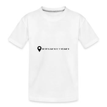 Erfurt Koordinaten - Kinder Premium Bio T-Shirt - Weiß - Vorne
