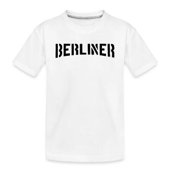 Berlin Berliner - Kinder Premium Bio T-Shirt - Weiß - Vorne