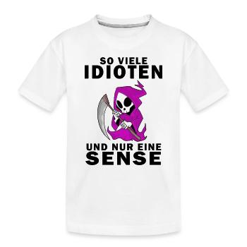 Sensenmann Damen Sarkastisch Provokation - Kinder Premium Bio T-Shirt - Weiß - Vorne