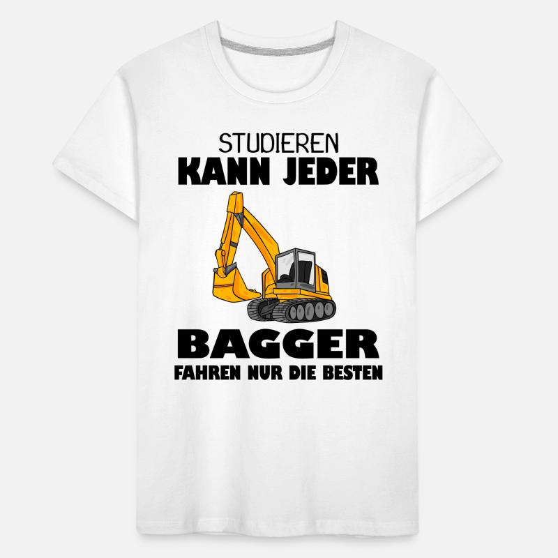Bagger Baggerfahrer Spruch Kinder Premium Bio T-Shirt