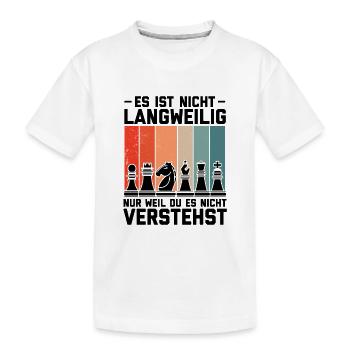 Schach - Kinder Premium Bio T-Shirt - Weiß - Vorne