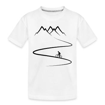 VTT - Montagnes - Montagnes - Courbes - T-shirt bio Premium Enfant - blanc - Devant