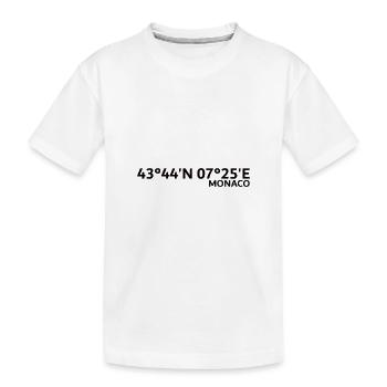 Coordonnées du circuit De Monaco Monte-Carlo - T-shirt bio Premium Enfant - blanc - Devant