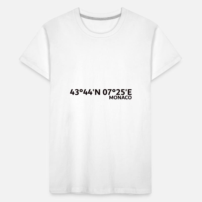 Monaco Monte Carlo circuit coordinates Kids' Premium Organic T-Shirt