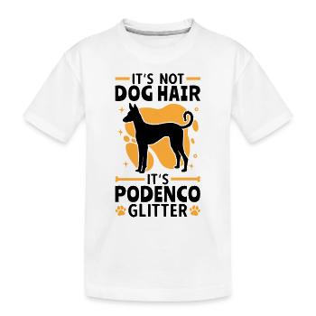 Podenco Ibicenco Glitter Ibizan Hound - Kids' Premium Organic T-Shirt - white - Front