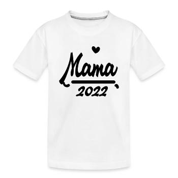 Mama 2022 - Werdende Mutter 2022 - Kinder Premium Bio T-Shirt - Weiß - Vorne