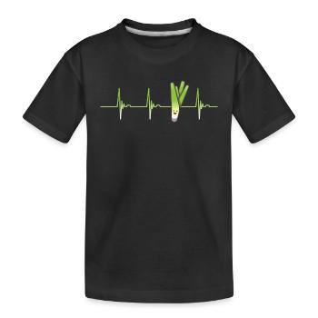 Poireau Herzschalg - T-shirt bio Premium Enfant - noir - Devant