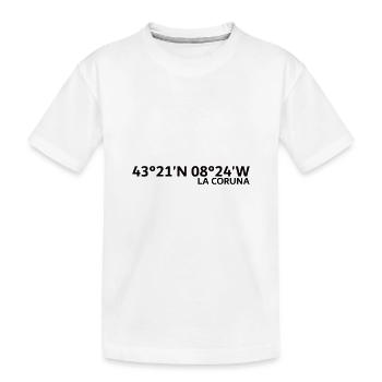 Coordonnées de La Corogne - T-shirt bio Premium Enfant - blanc - Devant