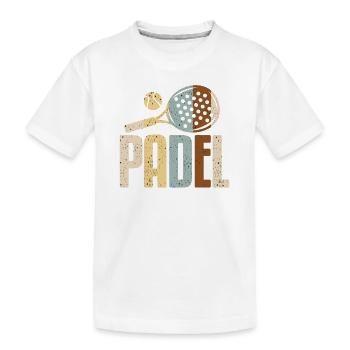 Padel Paddle Racket Tennis Sport I Gift - Kids' Premium Organic T-Shirt - white - Front