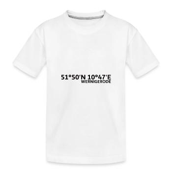Wernigerode Koordinaten - Kinder Premium Bio T-Shirt - Weiß - Vorne