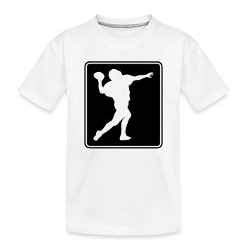 Football Footballer Logo - Kinder Premium Bio T-Shirt - Weiß - Vorne