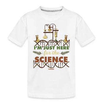 Je suis juste ici pour la science - T-shirt bio Premium Enfant - blanc - Devant