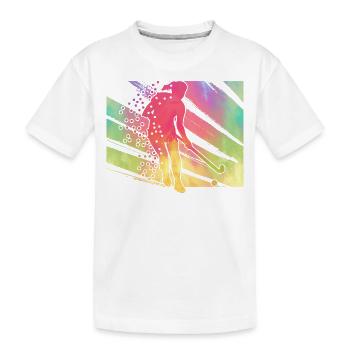 Feld Hockey - Kinder Premium Bio T-Shirt - Weiß - Vorne