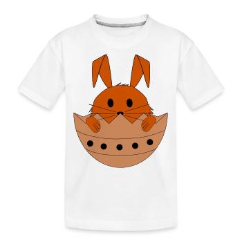 Osterhase - Kinder Premium Bio T-Shirt - Weiß - Vorne