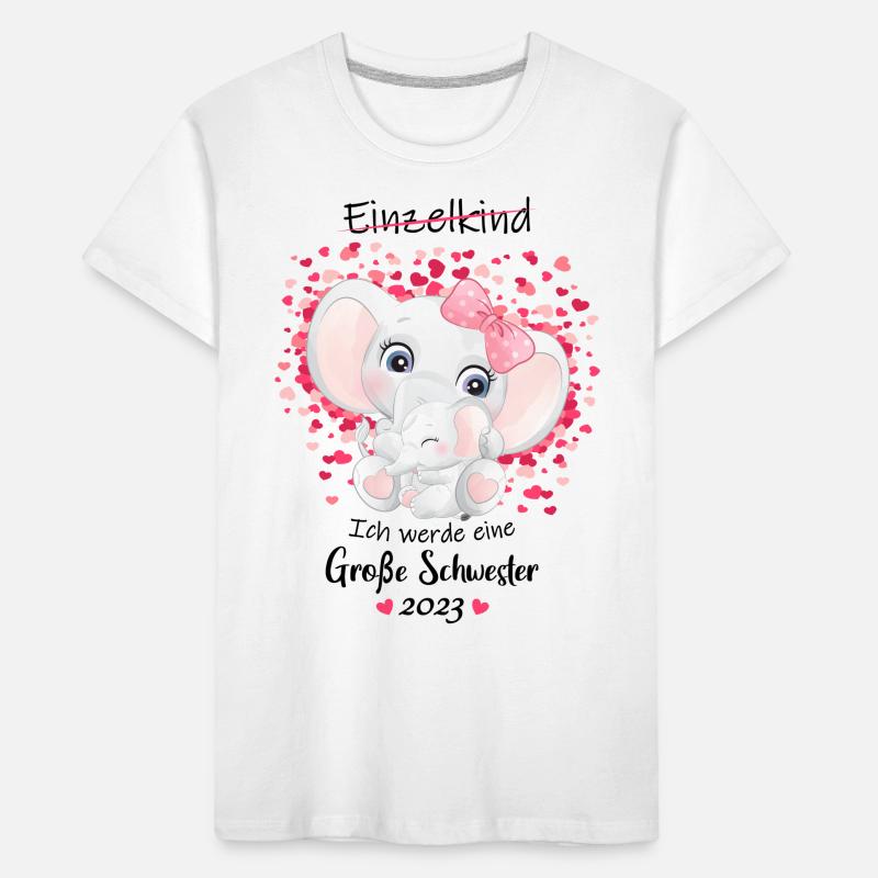 Ich Werde Eine Große Schwester 2023 Kinder Premium Bio T-Shirt
