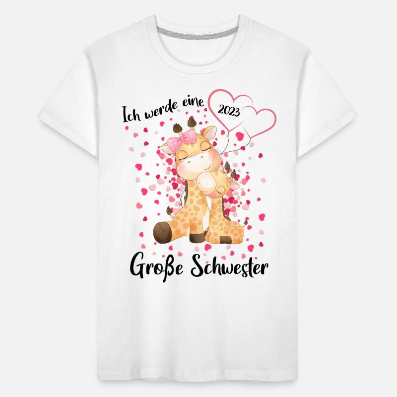 Ich Werde Eine Große Schwester 2023 Kinder Premium Bio T-Shirt