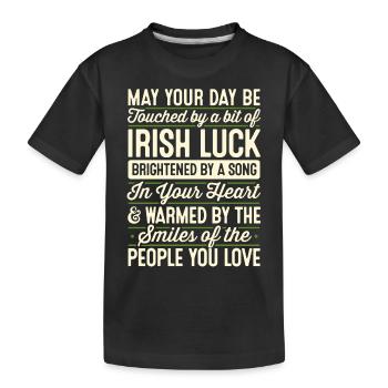 May Your Day Be Touched By A Bit Of Irish Luck St - Kinder Premium Bio T-Shirt - Schwarz - Vorne