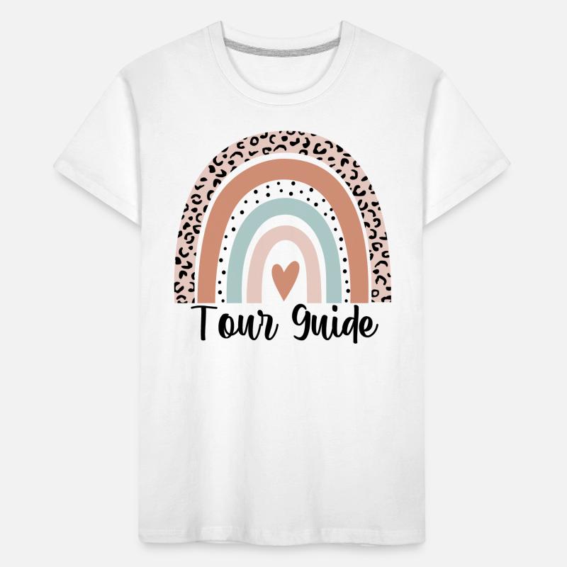 Tour Guide Rainbow Leopard Funny Tour Guide Gift Kids' Premium Organic T-Shirt