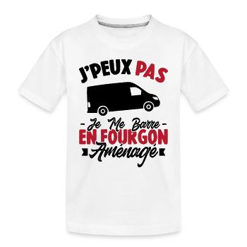 J'peux pas j'me barre en fourgon aménagé - T-shirt bio Premium Enfant - blanc - Devant