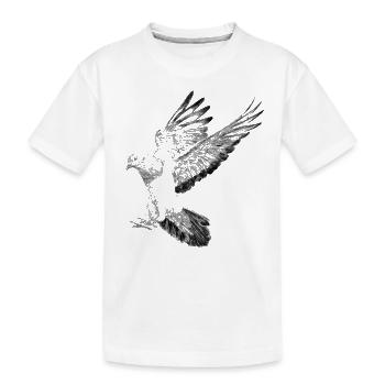 Fliegende Taube - Kinder Premium Bio T-Shirt - Weiß - Vorne