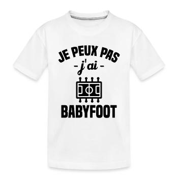 Je peux pas j'ai babyfoot humour cadeau - T-shirt bio Premium Enfant - blanc - Devant