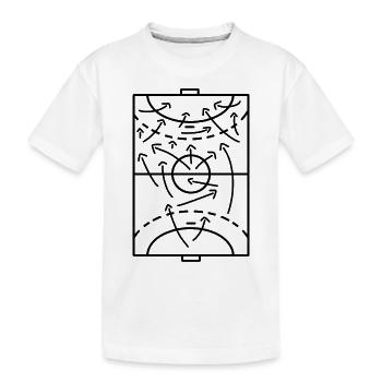 Drôle d’entraînement tactique d’alignement de handballeurs - T-shirt bio Premium Enfant - blanc - Devant