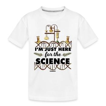 Je suis juste ici pour la science - T-shirt bio Premium Enfant - blanc - Devant