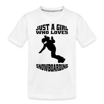 Snowboarder Snowboard Girl Snowboarder - T-shirt bio Premium Enfant - blanc - Devant