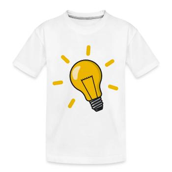 Idée de créativité d’ampoule - T-shirt bio Premium Enfant - blanc - Devant