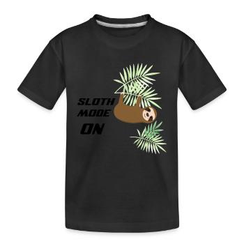 Sloth - Kinder Premium Bio T-Shirt - Schwarz - Vorne
