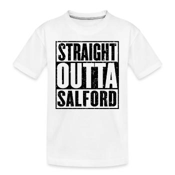 Straight Outta Salford - Kids' Premium Organic T-Shirt - white - Front