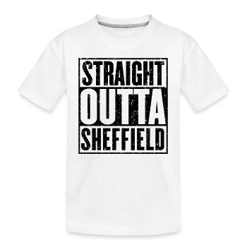 Direkt Outta Sheffield - Kinder Premium Bio T-Shirt - Weiß - Vorne