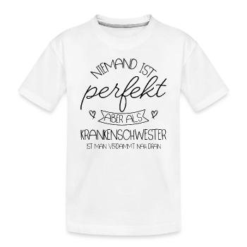 Krankenschwester - Kinder Premium Bio T-Shirt - Weiß - Vorne