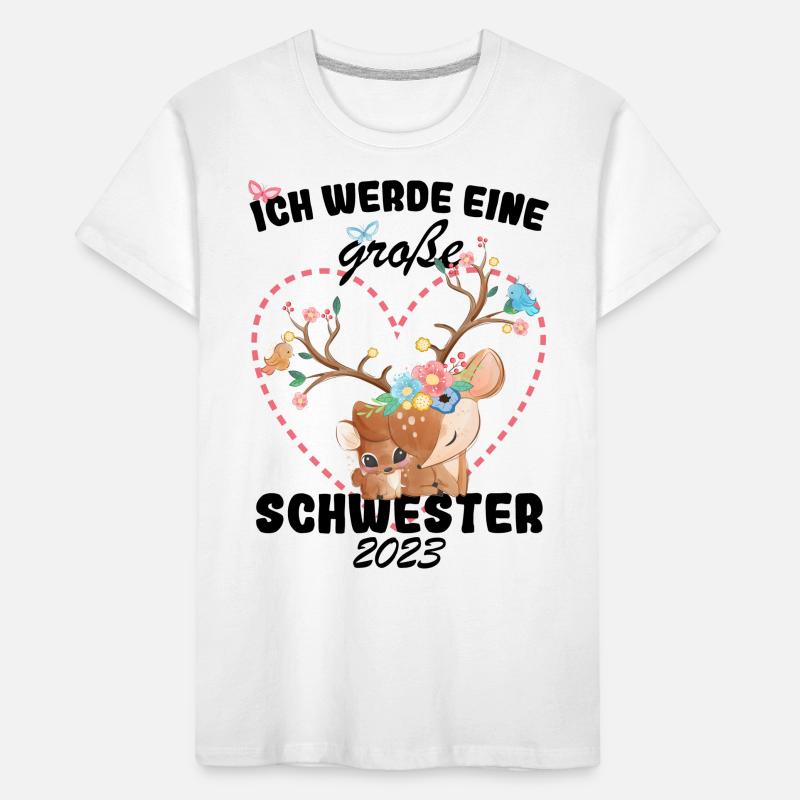 Ich Werde Eine Große Schwester 2023 Kinder Premium Bio T-Shirt