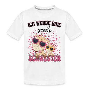 Ich Werde Eine Große Schwester 2023 - Kinder Premium Bio T-Shirt - Weiß - Vorne