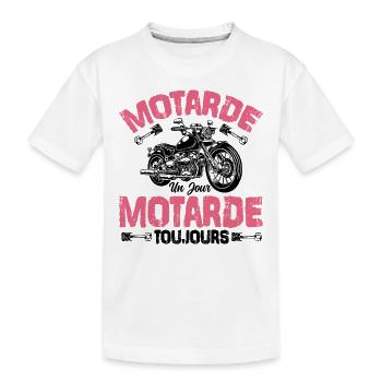 Motarde Un Jour Motarde Toujours - T-shirt bio Premium Enfant - blanc - Devant