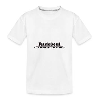 Radebeul Koordinaten - Kinder Premium Bio T-Shirt - Weiß - Vorne