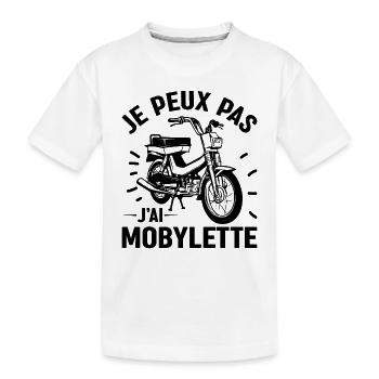J'peux Pas J'ai Mobylette - T-shirt bio Premium Enfant - blanc - Devant