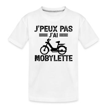 Je Peux Pas J'ai Mobylette - T-shirt bio Premium Enfant - blanc - Devant