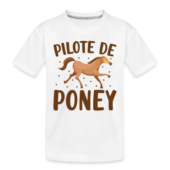 Pilote De Poney - T-shirt bio Premium Enfant - blanc - Devant