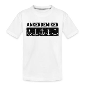 Ankerdemiker Schiffer Seemann Boot Segeln Kapitän - Kinder Premium Bio T-Shirt - Weiß - Vorne