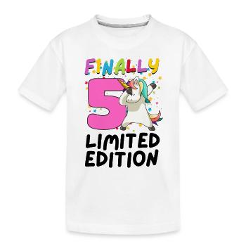 Enfin 5 Édition Limitée - Dabbing Unicorn - T-shirt bio Premium Enfant - blanc - Devant