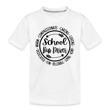 Chauffeur d’autobus scolaire Vintage Cadeau - T-shirt bio Premium Enfant - blanc - Devant